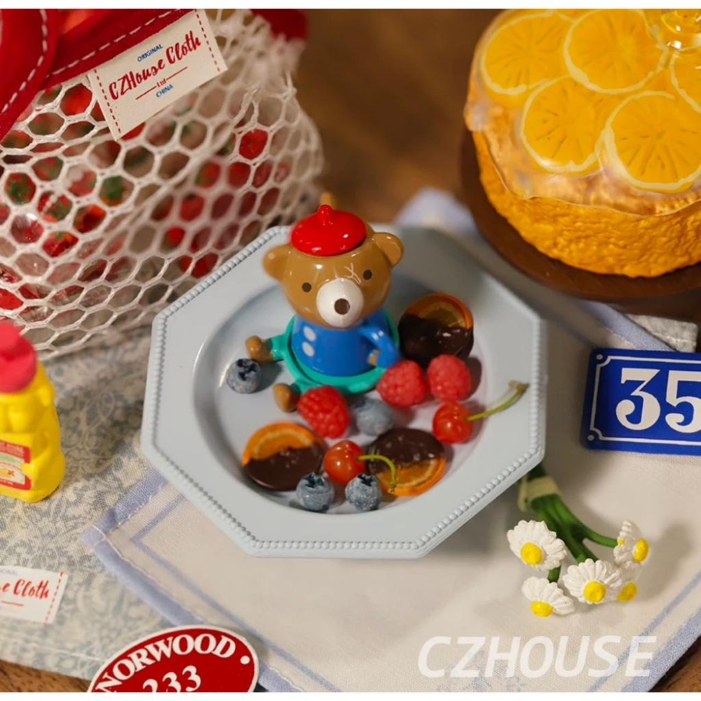 現貨 CZHOUSE 小熊水壺 小熊 茶壺 咖啡杯 大陸手作 微縮 盒玩 食玩 擺飾 娃娃屋 盒玩-細節圖2