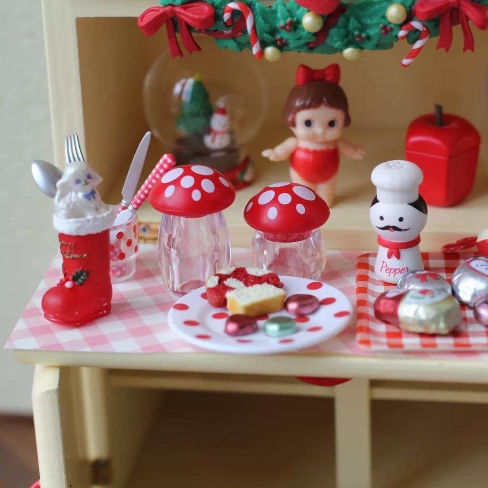 絲果兔兔醬 蘑菇罐 蘑菇收納罐 蘑菇裝飾 大陸手作 微縮 盒玩 食玩 擺飾 娃娃屋-細節圖3