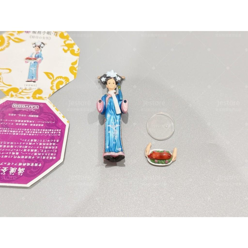 海洋堂 滿漢全席 11號 服務生 藍衣 海洋樓 食玩 袖珍 港式 盒玩-細節圖2