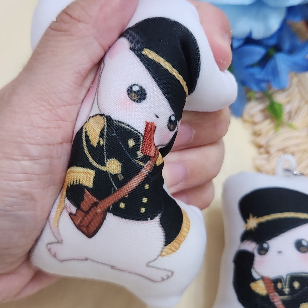 [現貨]10cm 造型小抱枕鑰匙圈 軍裝托帕-細節圖2