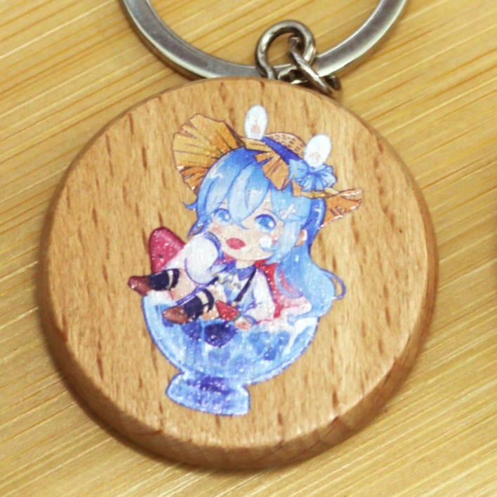 [現貨]木紋鑰匙圈 艾德蒙特 私設-細節圖2