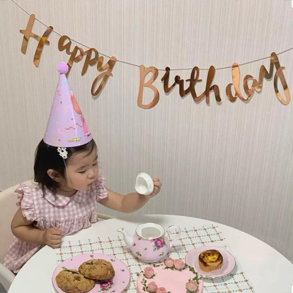 【字母拉旗】銀色生日拉旗 金色生日拉旗 不織布字母拉旗 生日拉旗 拉旗 生日佈置 生日派對-細節圖2