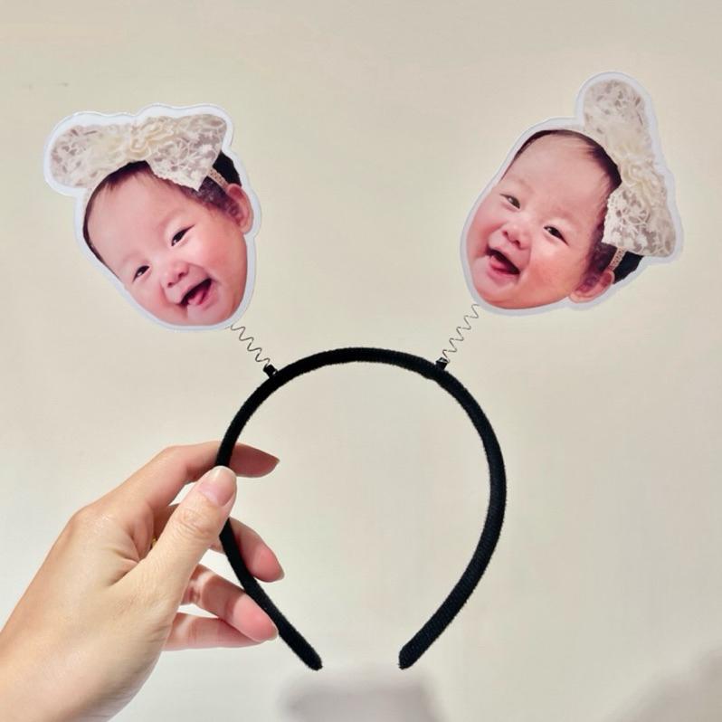 【髮箍定製】客製髮箍✨頭像發箍✨髮箍定制✨生日佈置✨生日髮飾✨粉絲團✨明星應援✨生日道具✨頭飾✨ 活動小禮物✨公關品-細節圖3