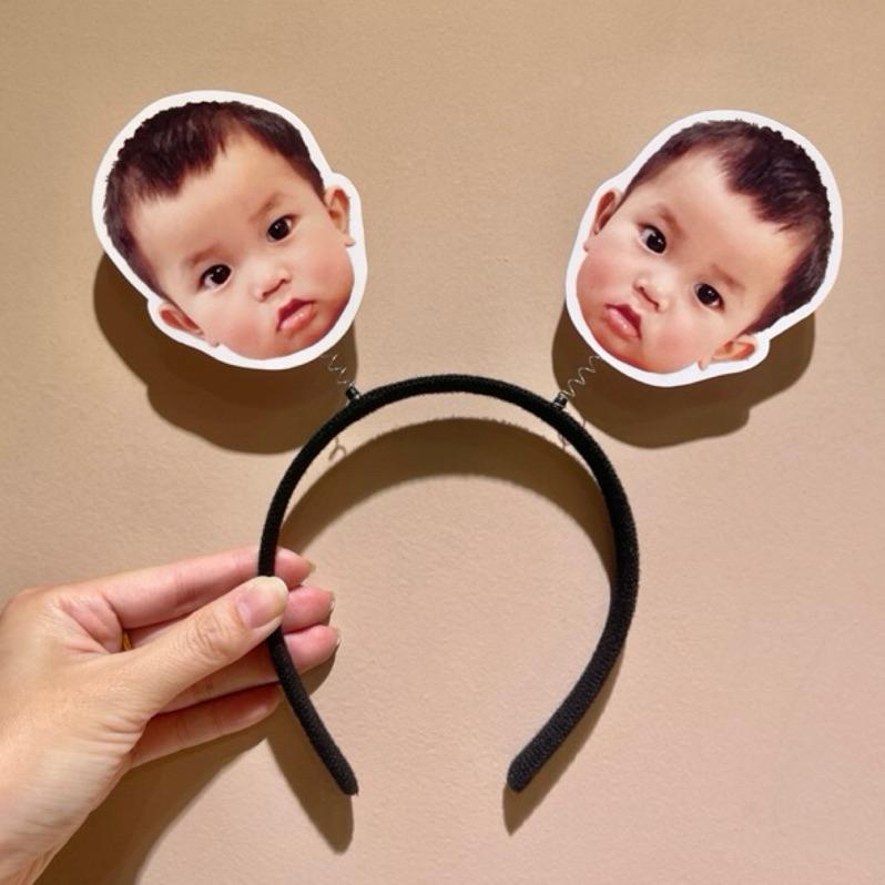 【髮箍定製】客製髮箍✨頭像發箍✨髮箍定制✨生日佈置✨生日髮飾✨粉絲團✨明星應援✨生日道具✨頭飾✨ 活動小禮物✨公關品-細節圖5