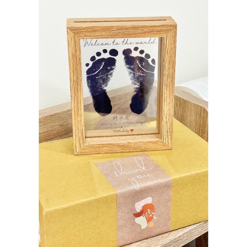 【腳印相框】✨胎毛相框✨腳印相框✨透明相框✨相框客製化✨寶寶相框✨ 寵物足印✨ 成長紀錄✨腳印✨足印相框✨小天使腳印-細節圖7