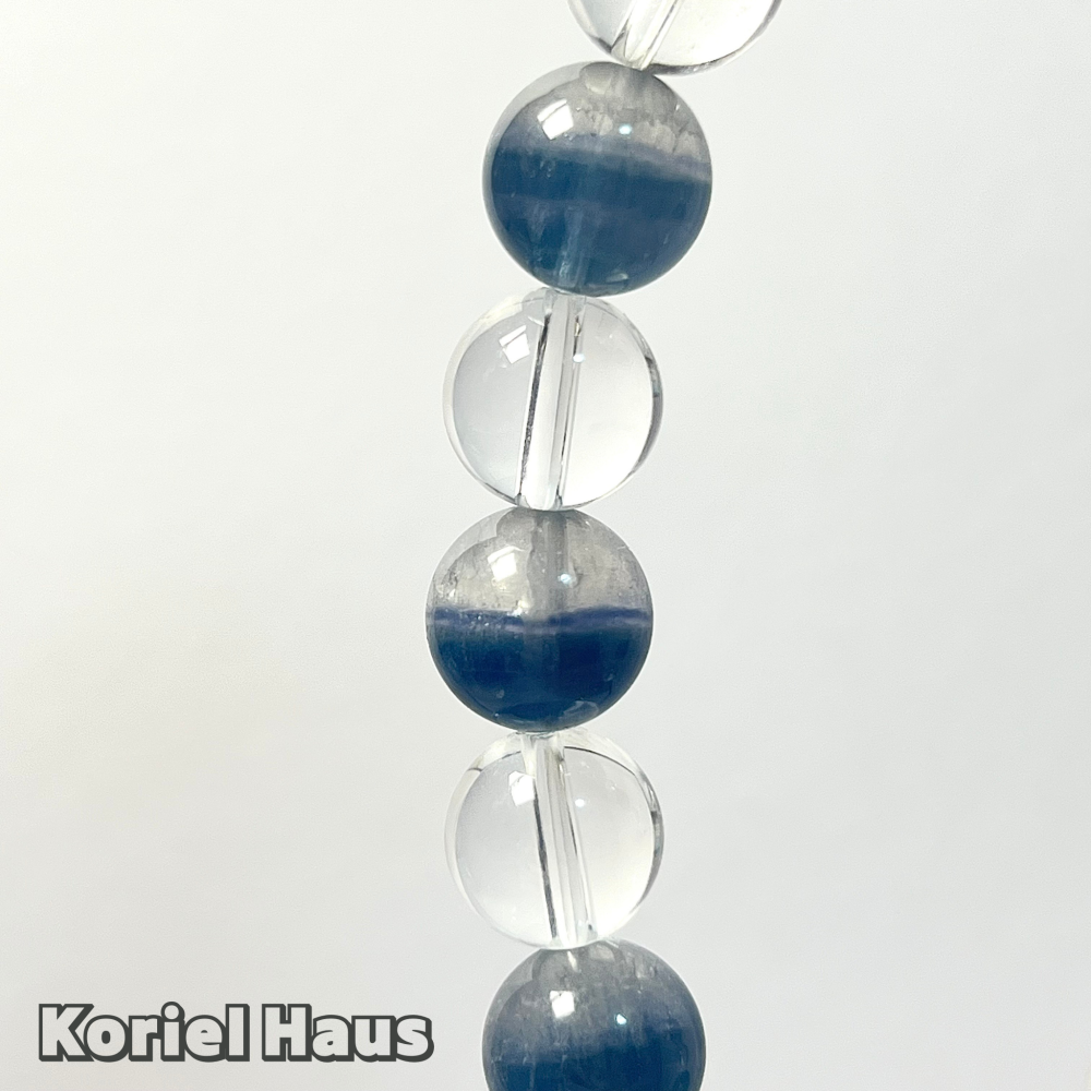 【Koriel Haus】藍瑩石x白水晶設計款水晶手串-細節圖3
