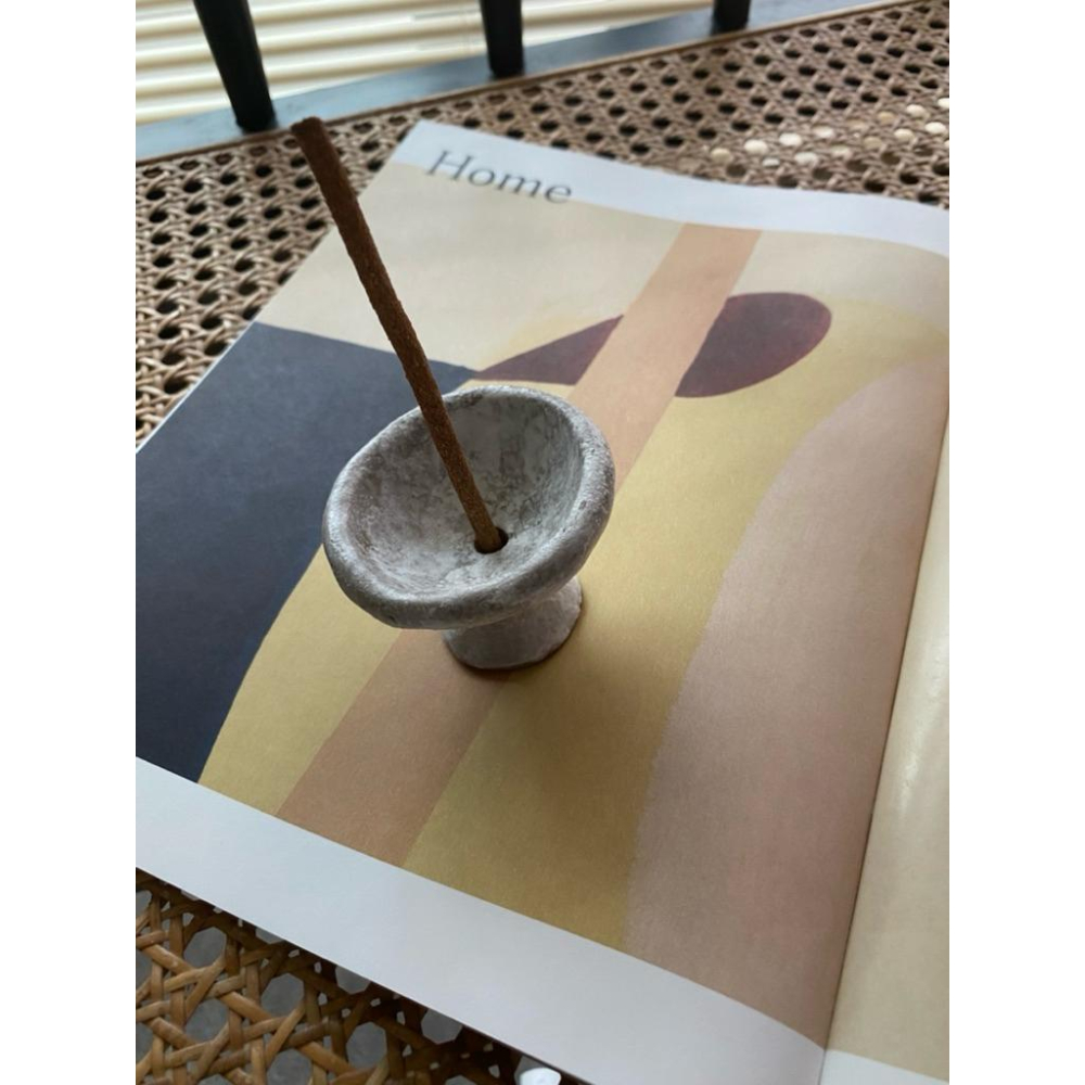 DOKi DOKi 粗孔線香插 線香座 雪餅款 手工陶 藏香 incense holder-細節圖4