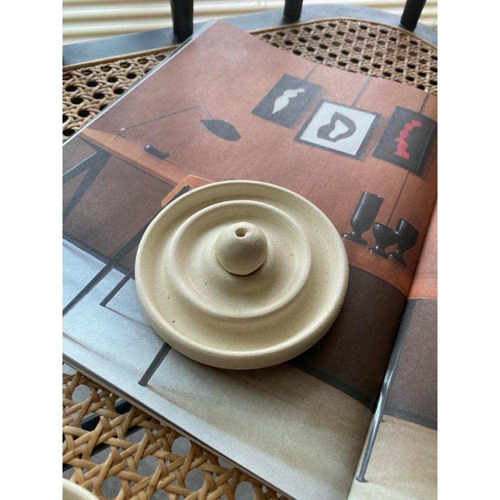 DOKi DOKi 粉色小點點 多功能線香底座 線香插 塔香底座 秘魯聖木盤 incense holder-細節圖2