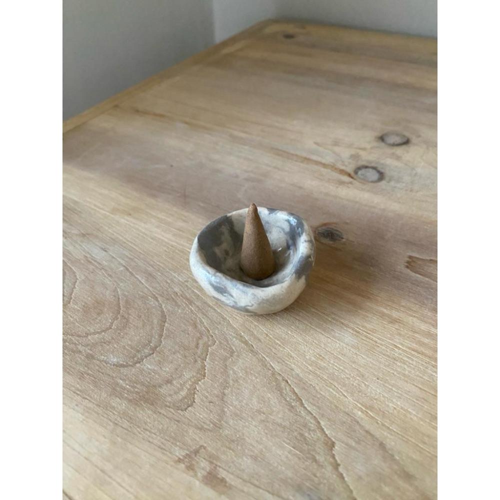 DOKi DOKi 線香底座 塔香底座 線香插 絞胎系列 手捏陶 陶藝 陶瓷 塔香座-細節圖5