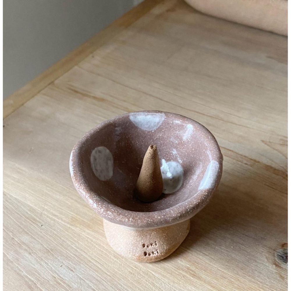 DOKi DOKi 線香插 線香座 白色波點 粗孔線香插 短版線香 藏香 incense holder-細節圖3