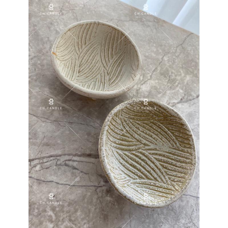 CH.CANDLE 日本帶回 陶器 手工小盤 塔香盤 置物小盤 小陶盤 雜貨 ZAKKA 塔香-細節圖2