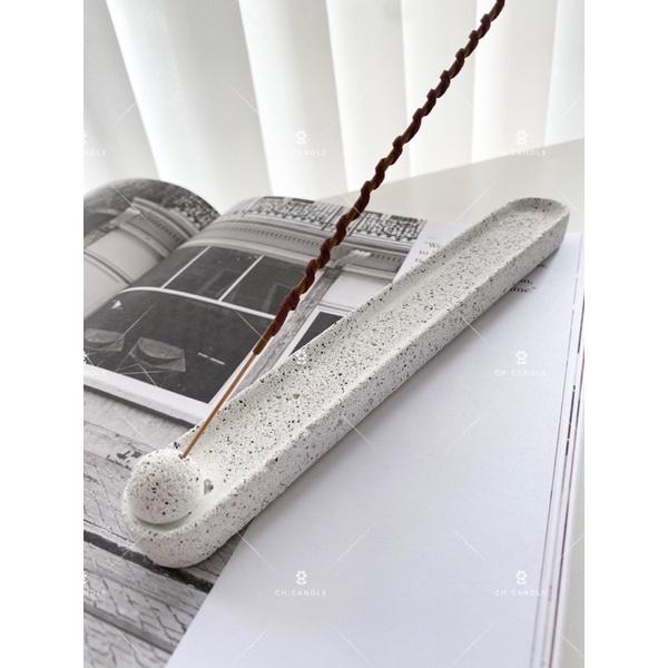 CH.CANDLE 店主的微手作 英國JESMONITE 水泥石材感質 線香盤 線香插 秘魯聖木盤 線香插-細節圖4