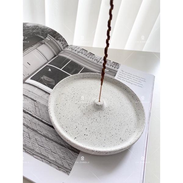 CH.CANDLE 店主的微手作 英國JESMONITE 水泥石材感質 線香盤 線香插 秘魯聖木盤 線香插-細節圖7