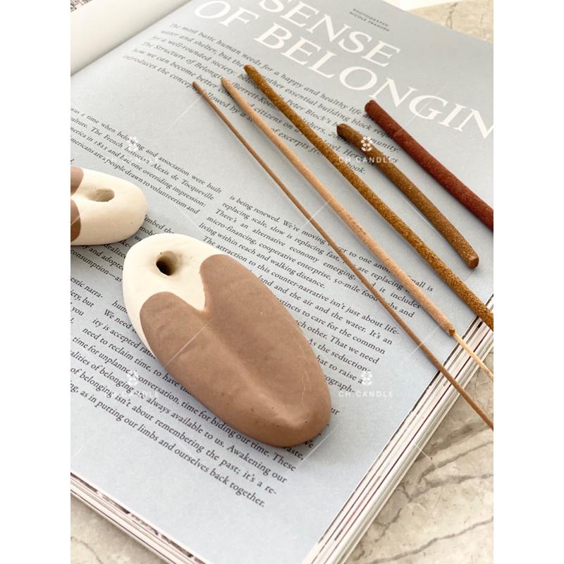 CH.CANDLE 店主的微手作 粗孔線香插 可可燕麥 線香座 線香插 大孔洞線香插-細節圖2