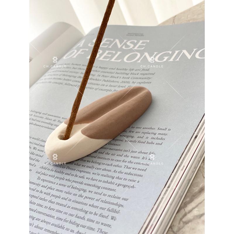 CH.CANDLE 店主的微手作 粗孔線香插 可可燕麥 線香座 線香插 大孔洞線香插-細節圖4