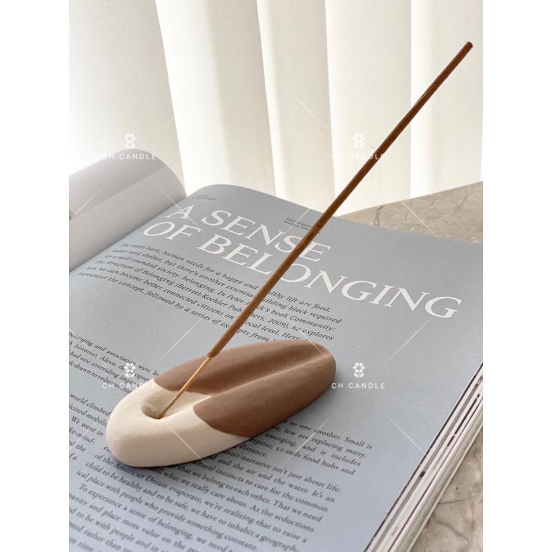 CH.CANDLE 店主的微手作 粗孔線香插 可可燕麥 線香座 線香插 大孔洞線香插-細節圖5