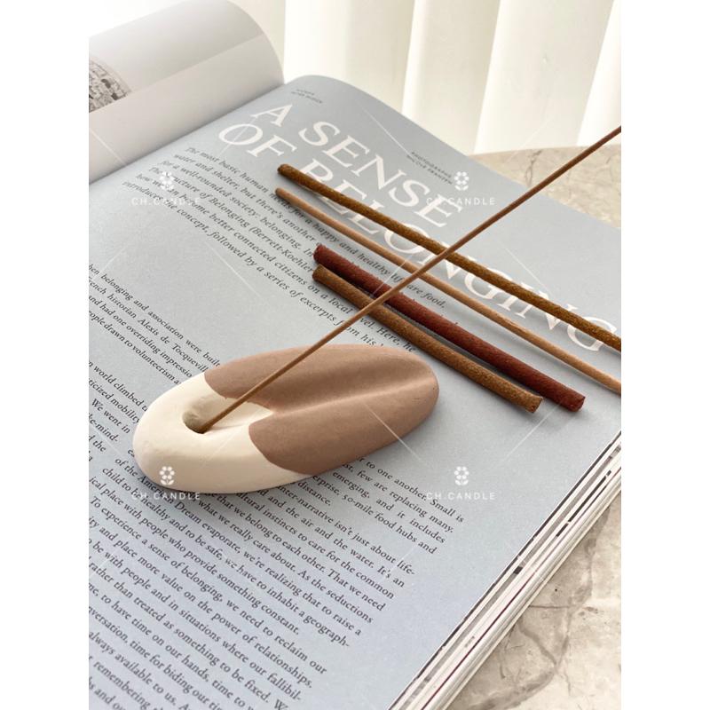 CH.CANDLE 店主的微手作 粗孔線香插 可可燕麥 線香座 線香插 大孔洞線香插-細節圖7