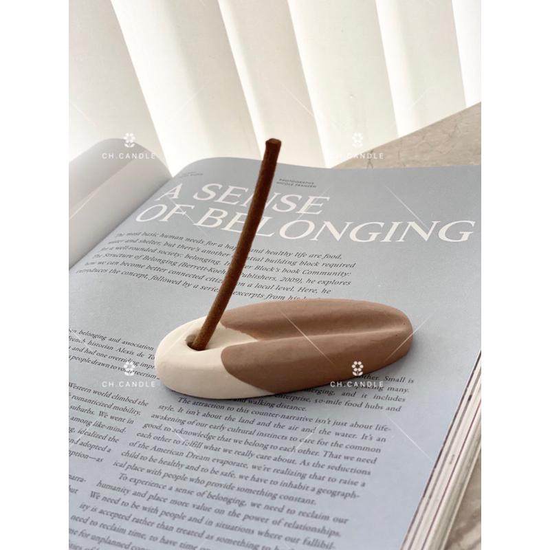 CH.CANDLE 店主的微手作 粗孔線香插 可可燕麥 線香座 線香插 大孔洞線香插-細節圖8