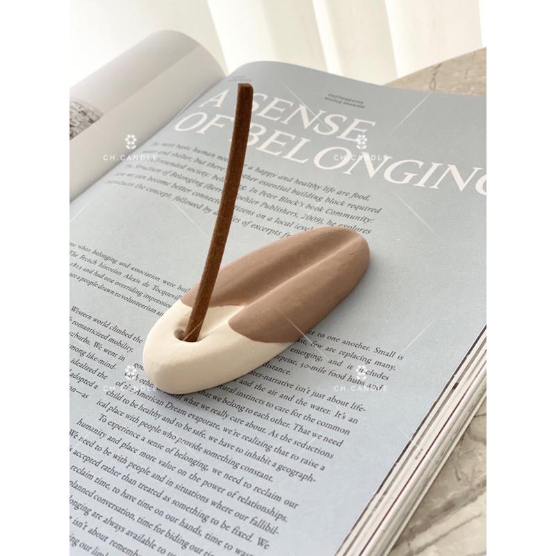 CH.CANDLE 店主的微手作 粗孔線香插 可可燕麥 線香座 線香插 大孔洞線香插-細節圖9