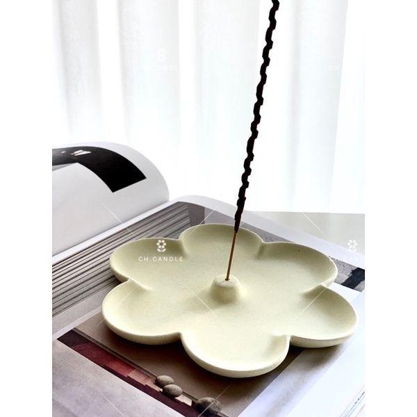CH.CANDLE 店主的微手作 六瓣花線香盤 線香盤 竹香盤 香座 線香底座 incense holder 樂土-細節圖5