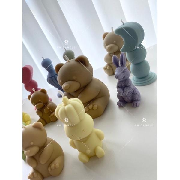 CH.CANDLE 可可愛愛模具區 蠟燭模具 矽膠膜具 造型蠟燭 蠟燭 矽膠 石膏模具 小熊模具-細節圖2