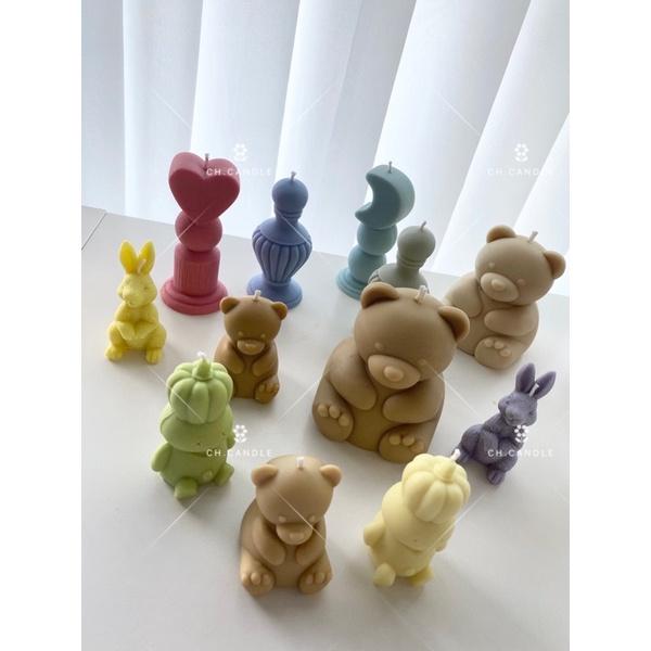CH.CANDLE 可可愛愛模具區 蠟燭模具 矽膠膜具 造型蠟燭 蠟燭 矽膠 石膏模具 小熊模具-細節圖3