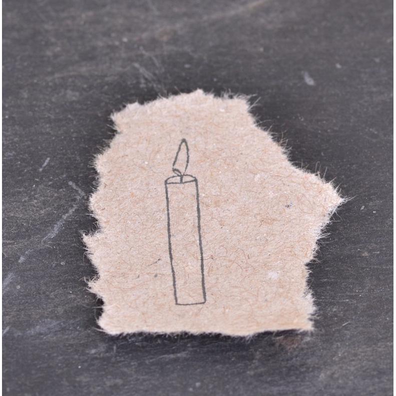 CH.CANDLE 德國直送 單根蠟燭印章 印章 木頭印章 石膏香氛片 手工紙 凸粉 香氛蠟燭包裝 包裝印章-細節圖3