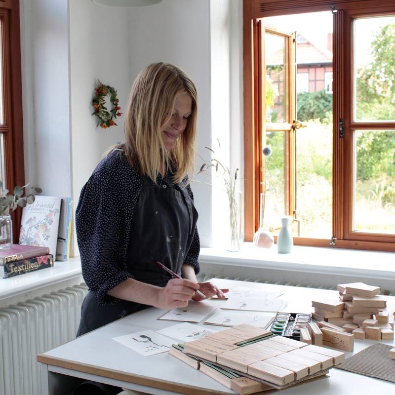 CH.CANDLE 德國直送 單根蠟燭印章 印章 木頭印章 石膏香氛片 手工紙 凸粉 香氛蠟燭包裝 包裝印章-細節圖6