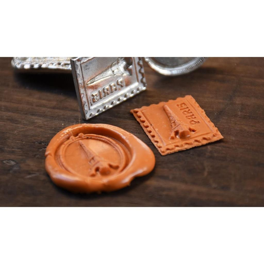 CH.CANDLE 法國🇫🇷火漆章 蜂蠟章 小玫瑰火漆章 艾菲爾鐵塔 巴黎鐵塔 貓咪 巴黎市徽 巴黎郵票 一共五款-細節圖2