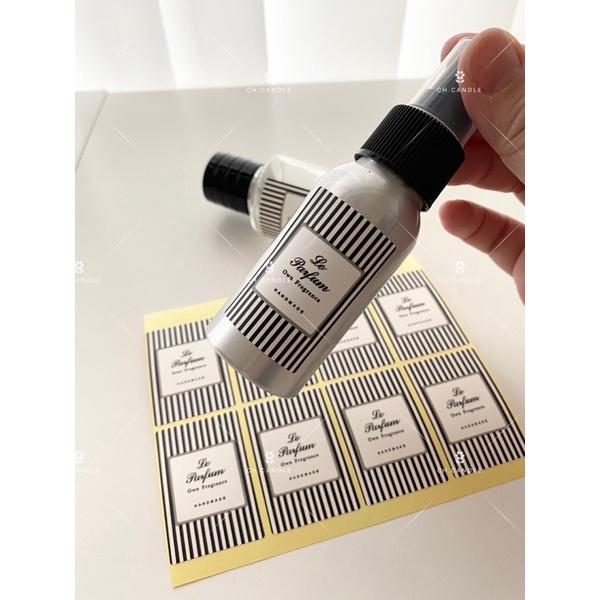 CH.CANDLE 香氛容器貼紙 條紋貼紙 擴香瓶貼紙 香水貼紙 高檔容器貼紙-細節圖2