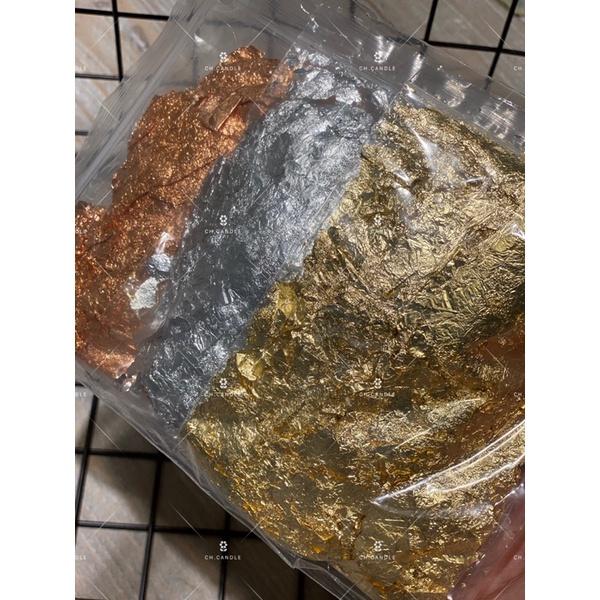 CH.CANDLE  三色一組金箔 銀箔 玫瑰金箔 火漆裝飾 蠟燭裝飾 金箔蠟燭 香氛蠟燭 手作 裝飾金箔-細節圖3