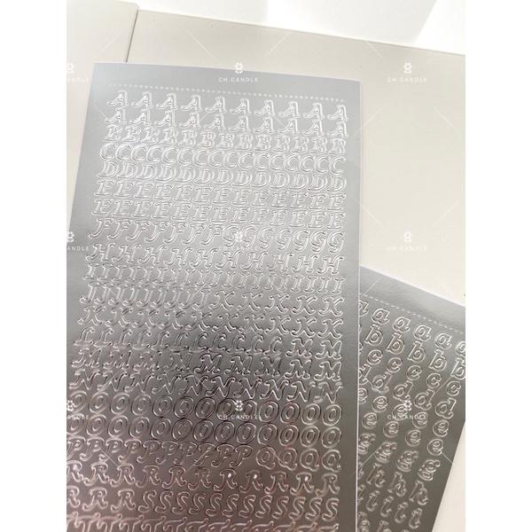 CH.CANDLE 英文字母貼紙 石膏裝飾貼紙 蠟燭裝飾貼紙 英文貼紙 迷你貼紙-細節圖7