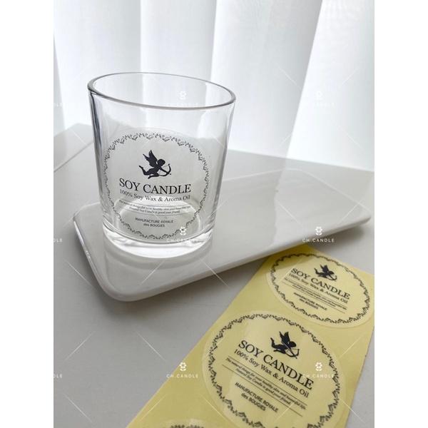 CH.CANDLE 小天使蠟燭容器貼紙 韓國貼紙 蠟燭貼紙 香氛蠟燭貼紙 蠟燭杯裝飾貼紙 SOY CANDLE-細節圖2