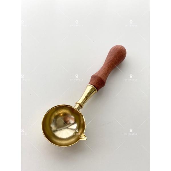 CH.CANDLE 巨無霸木柄火漆勺 火漆勺 封蠟勺 火漆 花梨木勺-細節圖5