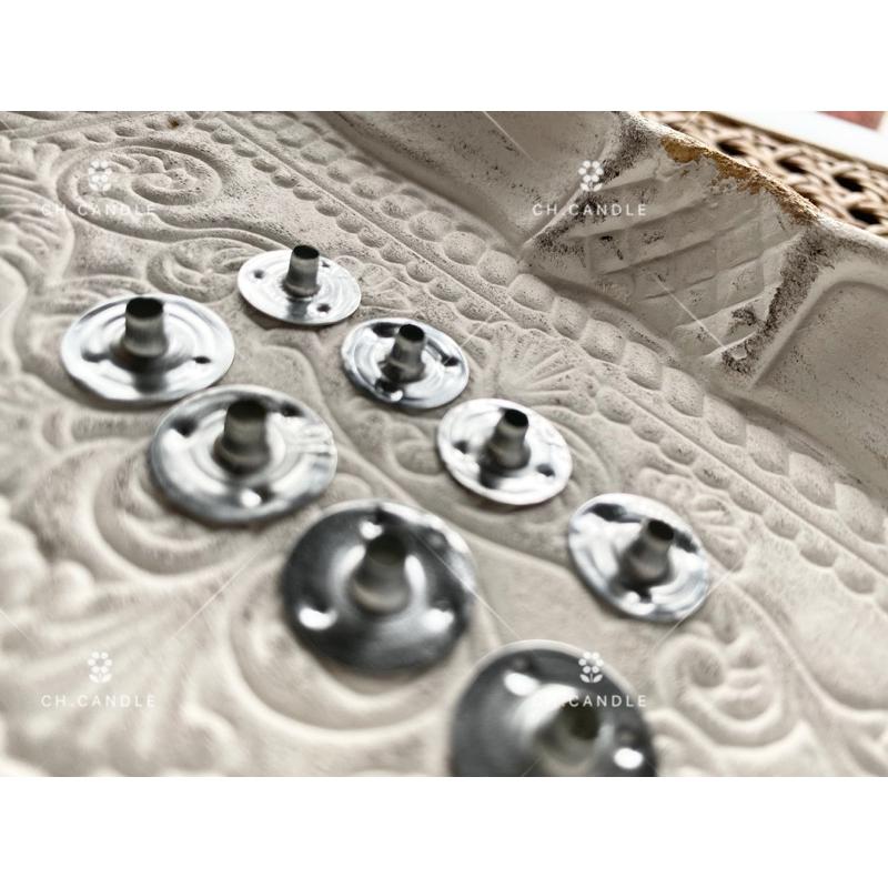 CH.CANDLE 燭芯底座 燭芯墊片 電鍍蠟燭座 50入 燭芯底座 香氛蠟燭 kcca 燭芯小幫手-細節圖3