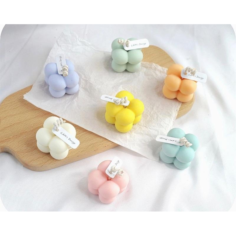 CH.CANDLE 九連球 四連球 魔方 拆售 蠟燭矽膠模具 香氛蠟燭 裝飾蠟燭-細節圖2