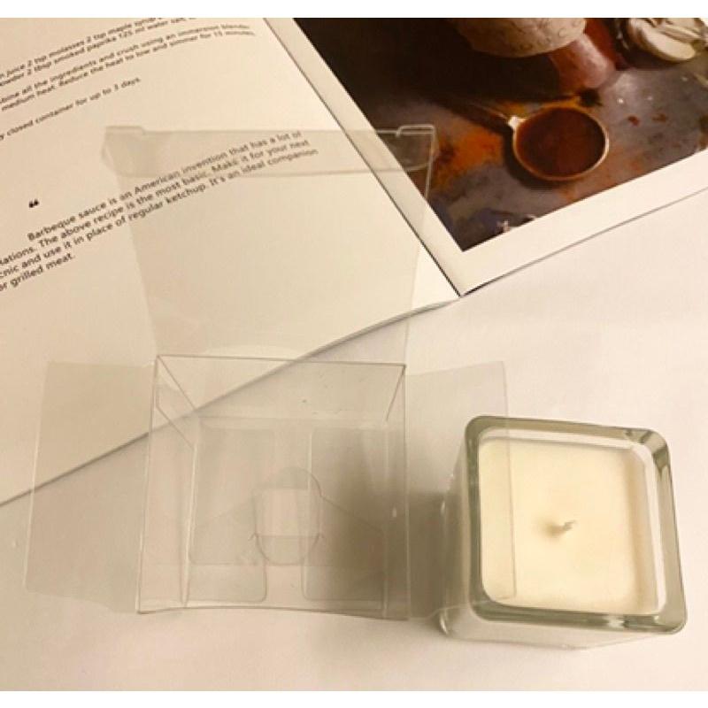 CH.CANDLE 蠟燭包裝盒 pvc塑膠盒 數量有限 小方杯蠟燭包裝盒 馬卡龍蠟燭 石頭蠟燭 包裝盒-細節圖6
