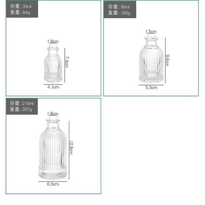 CH.CANDLE 香薰精油瓶 擴香瓶 條紋 羅馬柱體 擴香容器 玻璃容器 香薰瓶-細節圖2