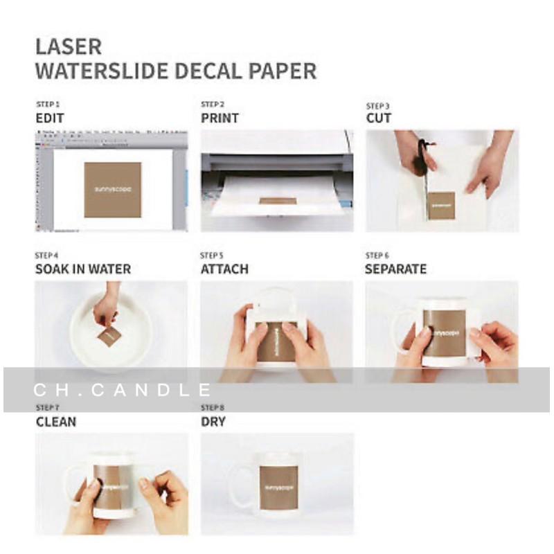 CH.CANDLE 單張出售 韓國水轉印貼紙 轉印貼紙 轉寫紙 雷射印表機款 蠟燭轉印-細節圖8