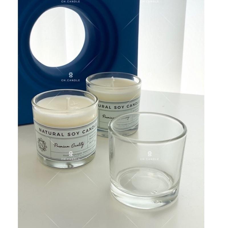 CH.CANDLE 5個一組 透明蠟燭容器 70ml 香氛蠟燭 乾燥花蠟燭 薰衣草蠟燭 KCCA 玻璃容器 玻璃杯-細節圖3