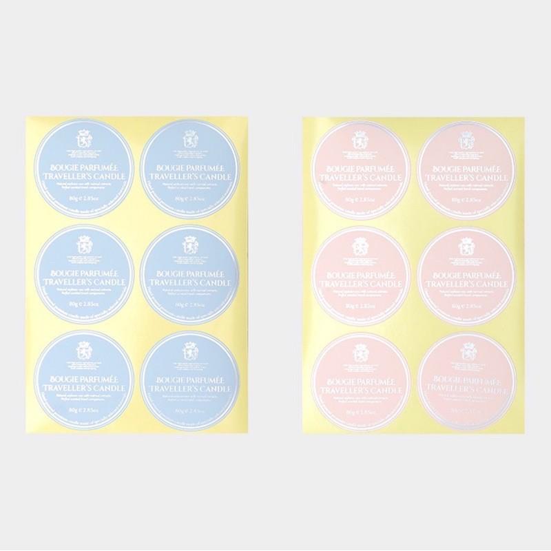 CH.CANDLE 貼紙 蠟燭鋁盒 粉/藍 蠟燭鐵盒 告白蠟燭 蠟燭貼紙 蠟燭裝飾貼紙 candleworks-細節圖2