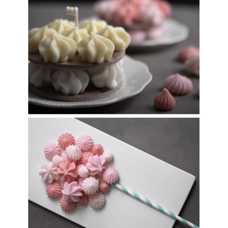 CH.CANDLE 奶油蛋白糖霜 韓國矽膠模具 奶油模具 甜點蠟燭 裝飾小物 Candleworks-細節圖3
