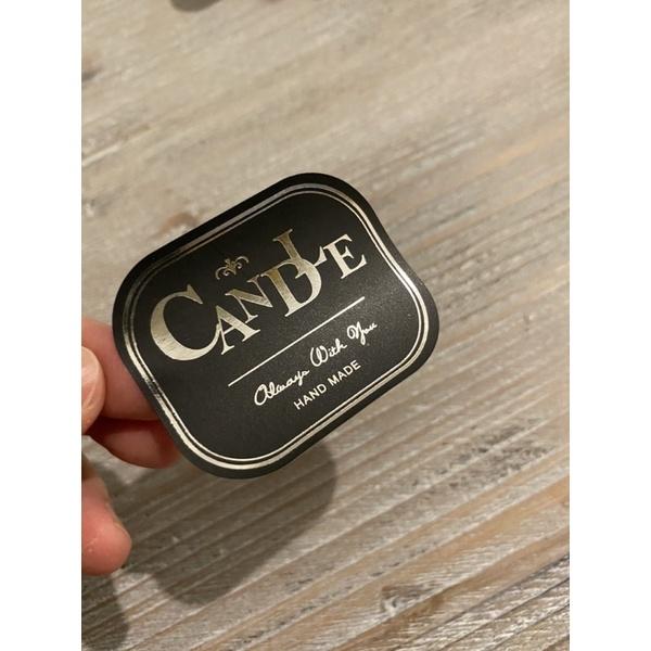 CH.CANDLE 黑色香氛蠟燭貼紙 容器貼紙 韓國貼紙 容器貼紙-細節圖3