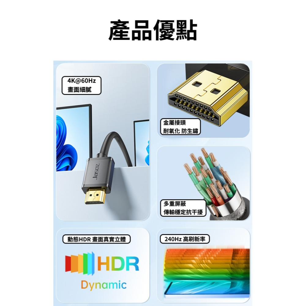 HDMI 2.0版 高清線 工程版 4K 60Hz UHD HDMI線 傳輸線 電視電腦顯示器 HDMI連接線 公對公-細節圖4