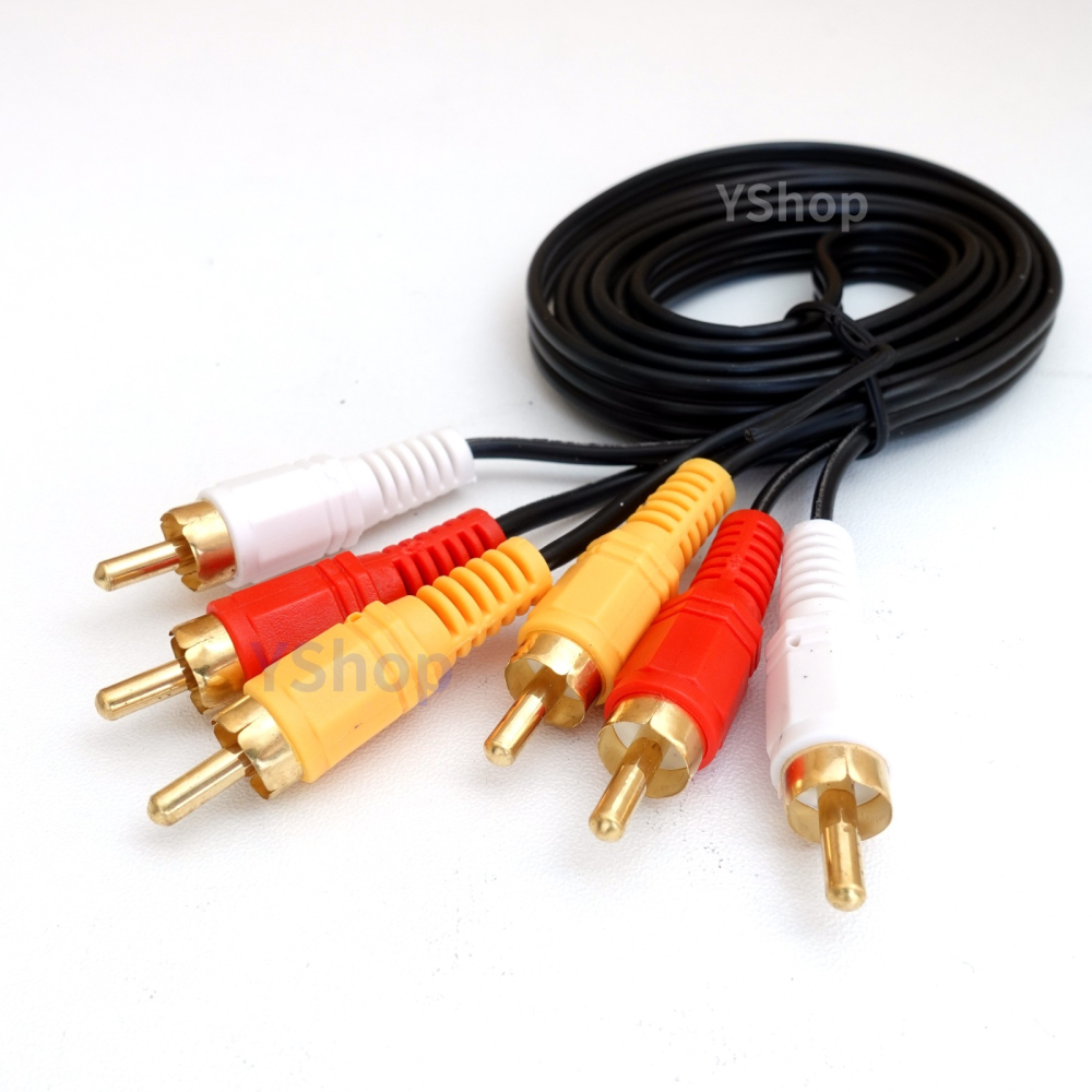 AV 蓮花線 電視線 紅白黃三色線 電視三色線 AV線 AV端子 RCA 三對三 轉接線 AV轉接線 影音線 公轉公-細節圖4