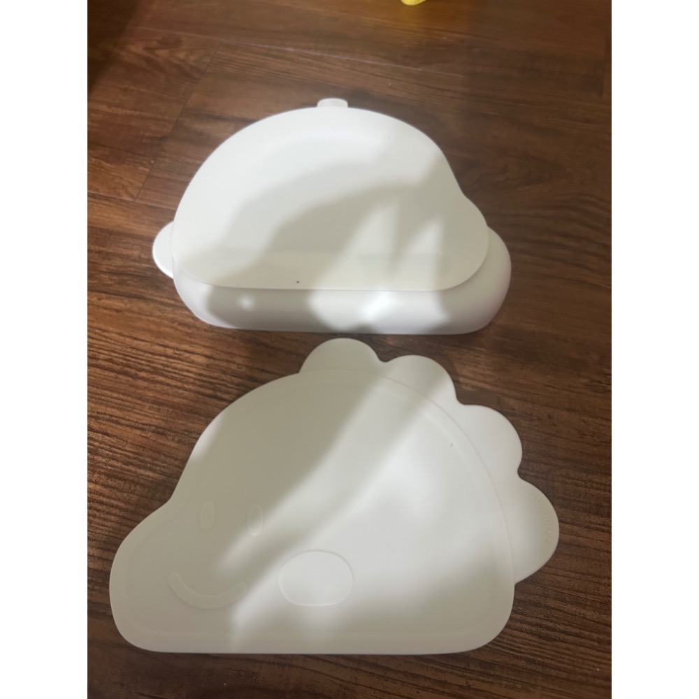全新Miniware 合掌包外出矽膠盒+全新MODU＇I BLUEMAMA 矽膠恐龍吸附餐盤組-細節圖2