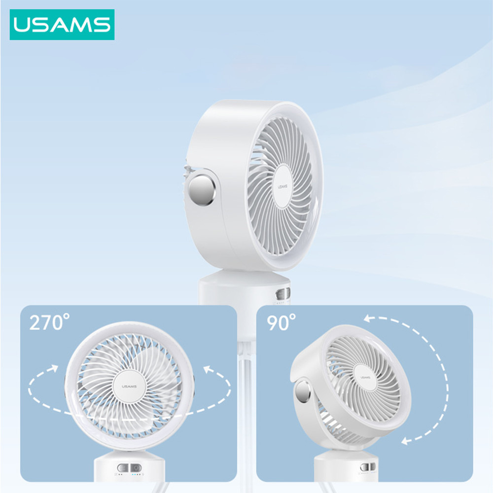 USAMS 多功能戶外風扇 落地扇 吊扇 便攜大風力充電風扇 隨身桌用宿舍迷你風扇 USB電扇-細節圖3