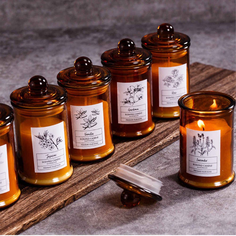 全玻璃涵蓋香薰蠟燭 擴香蠟燭 大豆蠟蠟燭 歐式琥珀玻璃 聖誕節 交換禮物 情人節 禮盒 尾牙 贈品-細節圖7