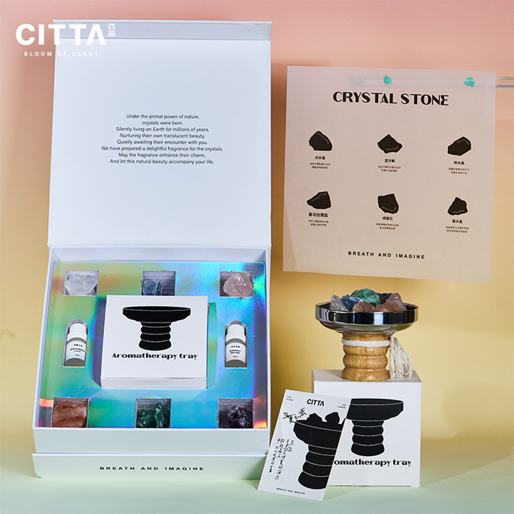 【禮盒網袋套組】CITTA進口擴香石 香氛精油 薰香 晶岩香薰石 聖誕禮物 聖誕節交換禮物 尾牙 贈品 生日禮物-細節圖6