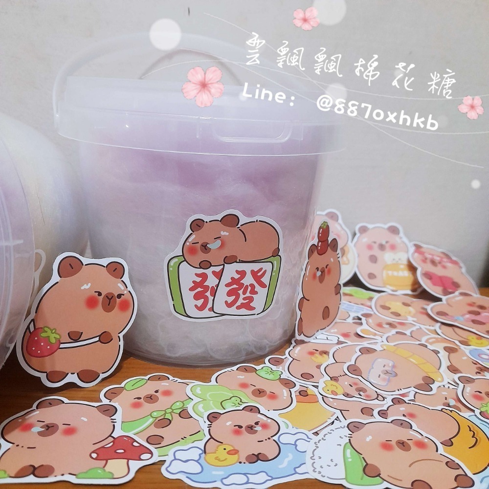 古早味棉花糖【卡皮巴拉款】生日慶生．園遊會．分享禮．派對．送客禮．畢業禮．婚禮小物．傳統棉花糖．感謝禮-規格圖7